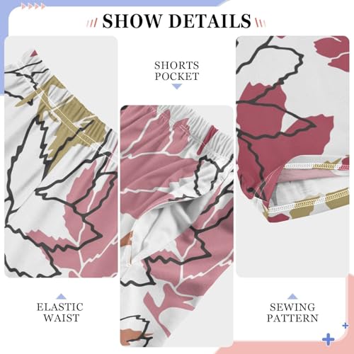 ZZXXB Maple Leaves Boys Long Pants Soft Trousers Elastic Waist Kids Lounge Bottoms with Pockets S-XL4