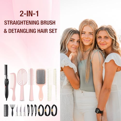 Kit de Cepillos y Peine Eléctrico para Cabello HOMFU miniatura 3