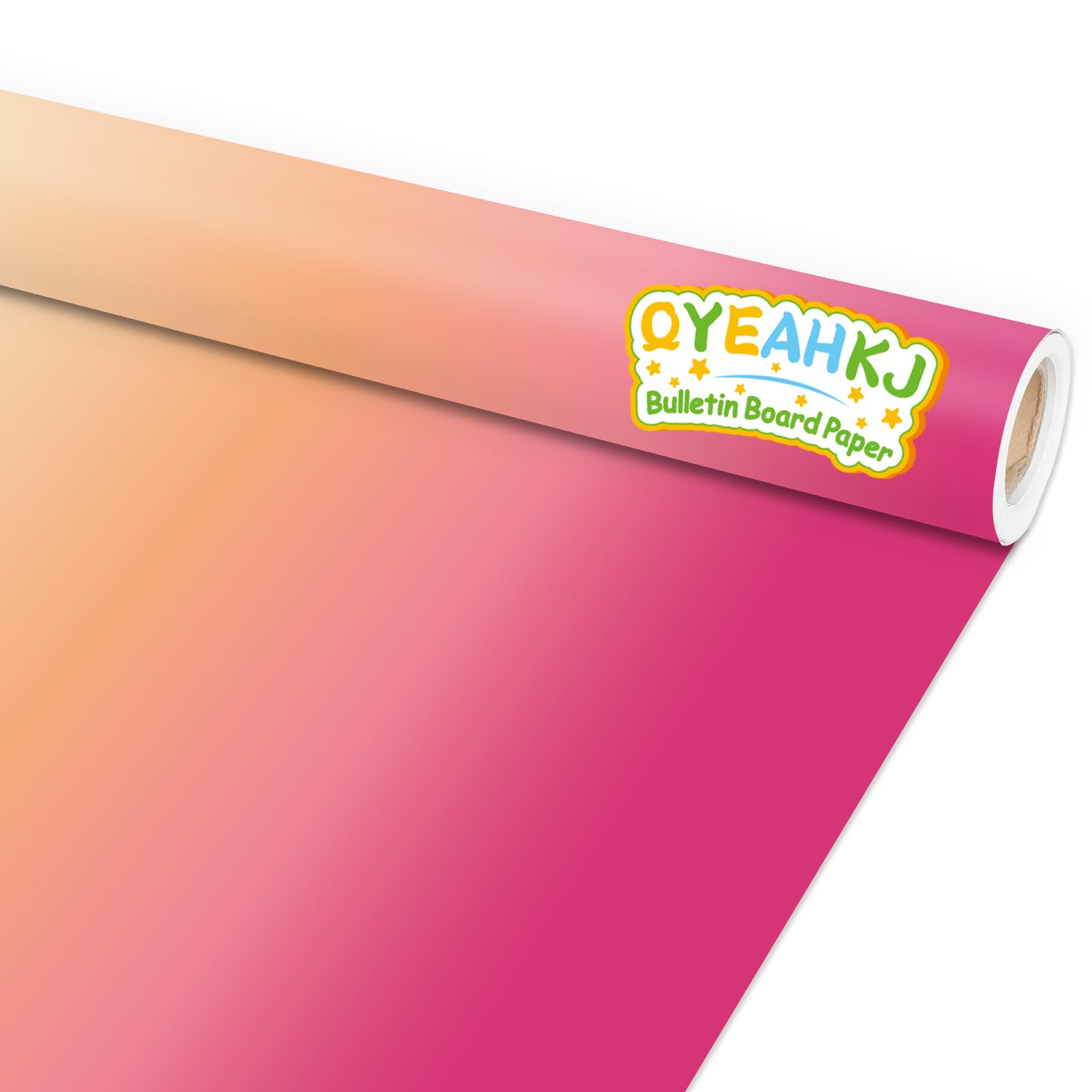 Pink and Orange Color Wash Bulletin Board Paper Roll Bulletin Board Background Paper Back to School Classroom Decor Poster for Art Craft DIY Projects Home Office Classroom Party Supplies 17.7in x 20ft