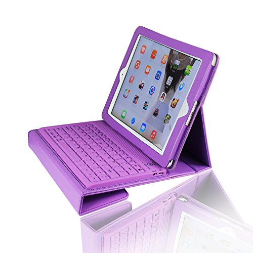 Katomi viola custodia in pelle con tastiera