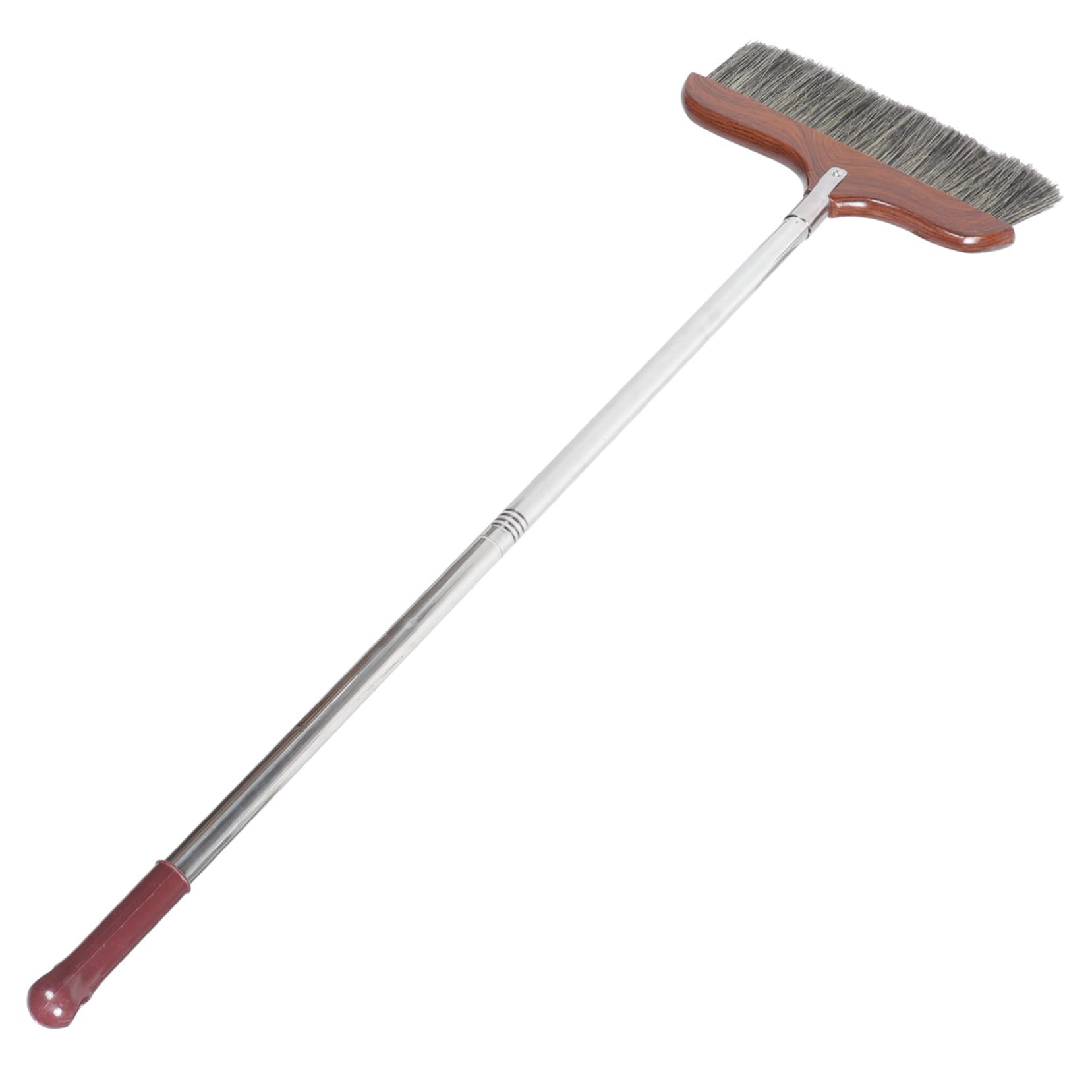 Healeved Cedar Soft Bristle Indoor Broom Stainless Steel Handle Long Handle Detachable Dustpan Floor Sweeper