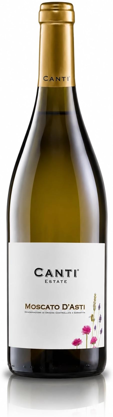 White D.O.C.G. Sparkling Wine, Moscato d'Asti, Italian Grape Variety from Piemonte, Fruity and Sweet Taste, 1x750 ml