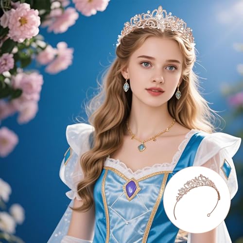 Prinzessinnenkrone Eleganter,Damen Diadem Crown Kristall,Eleganter Strasssteine,Königin Krone Dekoration,Hochzeit Braut Kristall Tiara,für Hochzeiten,Abschlussbälle,Festumzüge,Geburtstagsfeiern