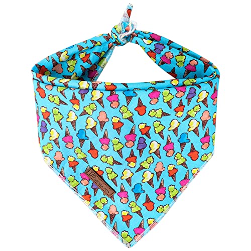 Up Urara Pup Summer Dog Bandana, Hawaii Bandana For Medium Large Dog, Cute Blue Puppy Bandana, Cotton Adorable Pet Triangle Bid Scarf Kerchief For Girl Boy Dogs #TOP18