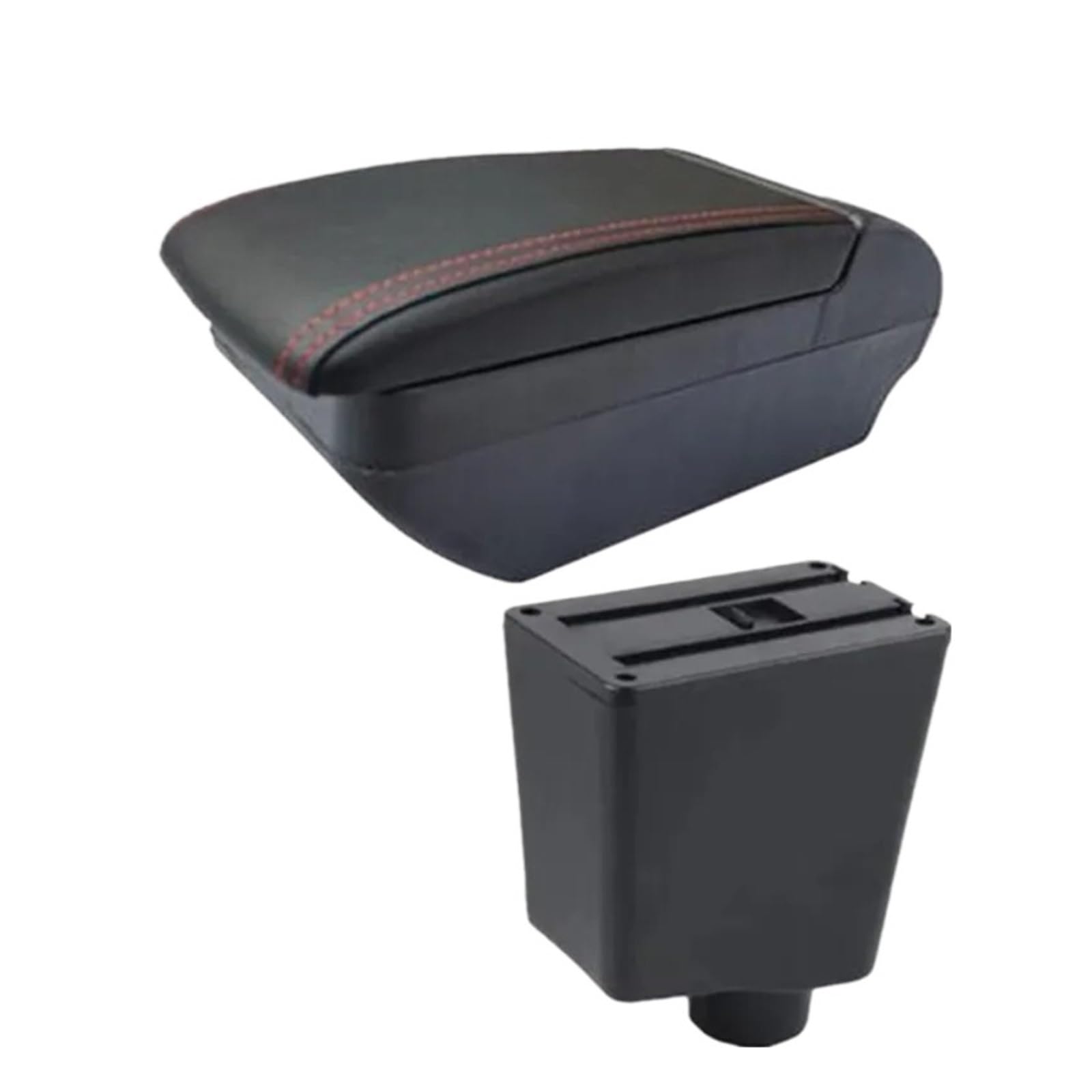 Umdjju F Red Line No Usb For Seat For Cordoba Ii 2003-2009 Car Armrest Box Central Storage Interior Retrofit Accessories Car Centre Console Armrest Box(F Red Line No Usb)