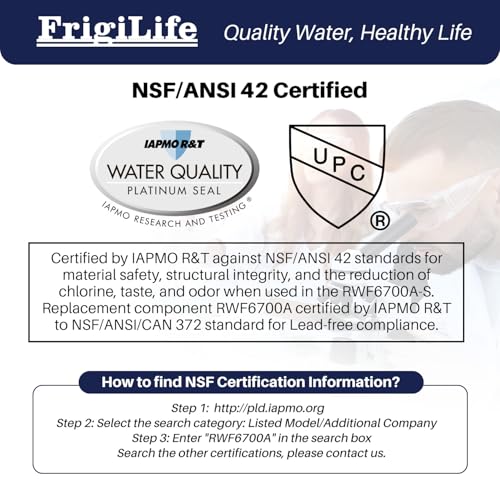 Image of RWF6700A Refrigerator Water Filter Replacement for EDR1RXD1, Everydrop Filter 1, W10295370A, W10295370, 46-9081, 46-9930, EDR1RXD1B, P4RFWB, P8RFWB2L, WHR1RXD1, KAD1RXD1, WD-F38, 4Pack