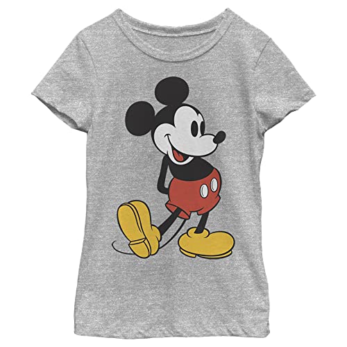 Disney Characters Classic Mickey Girl's Heather Crew Tee