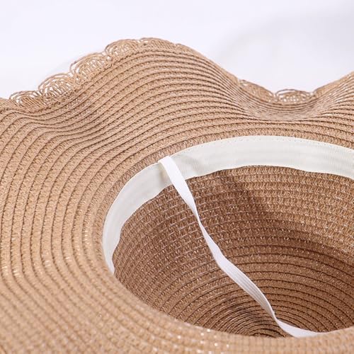 Sombrero de verano transpirable de paja para mujer miniatura 5