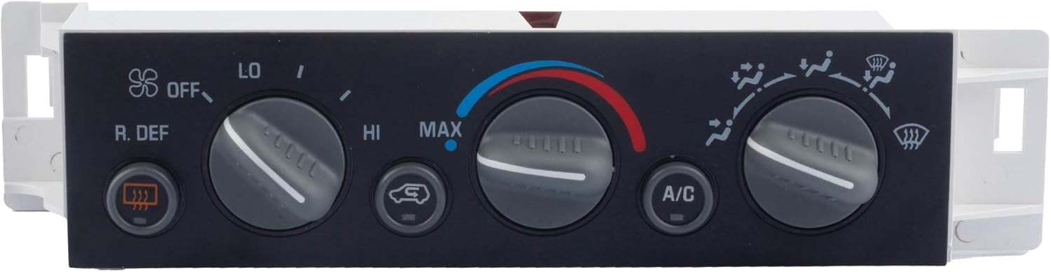 Dasbecan 599-006 AC Heater Climate Control Panel Module HVAC w/Rear Window Defogger Switch Compatible with Chevy C1500 C2500 Suburban Tahoe 1996-2000 GMC Yukon XL SL SLE SLT 9378805 16231165