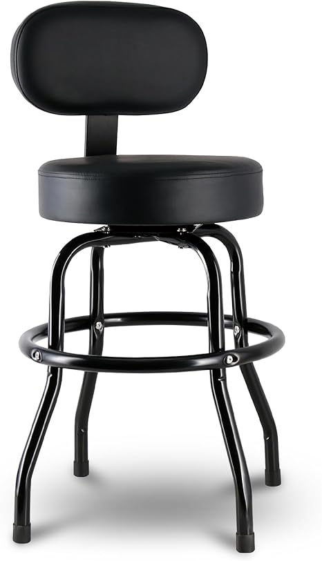 EASTROCK Guitar Stool with Backrest – Guitar Stools for Adults, Guitar Chairs with Padded Cushion and Footrest, Suitable for Acoustic, Electric & Bass Guitars