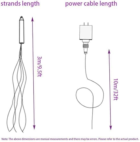 Miniatura 2 de YASENN Guirnalda de luces con estrella superior de 350 luces LED de 11 pies para decoración de Navidad al aire libre, 8 modos, luces de Navidad para