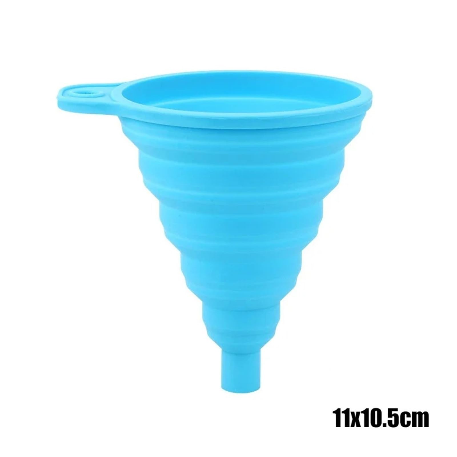 Embudo de silicona plegable para cambio de líquido de aceite de motor de coche, gasolina, lavadora | Azul