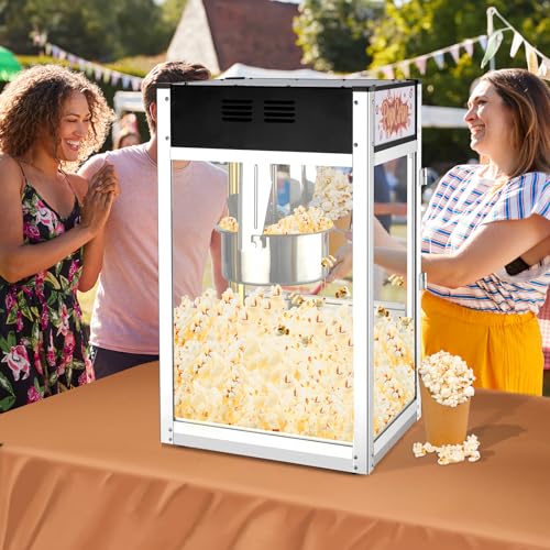 Image of ROVSUN Commercial Popcorn Machine Movie Theater Style with 12 Ounce Kettle Makes Up to 80 Cups, Countertop Popcorn Maker Machine w /Stainless Steel Scoop, Oil Spoon & 3 Popcorn Cups, ETL Certified