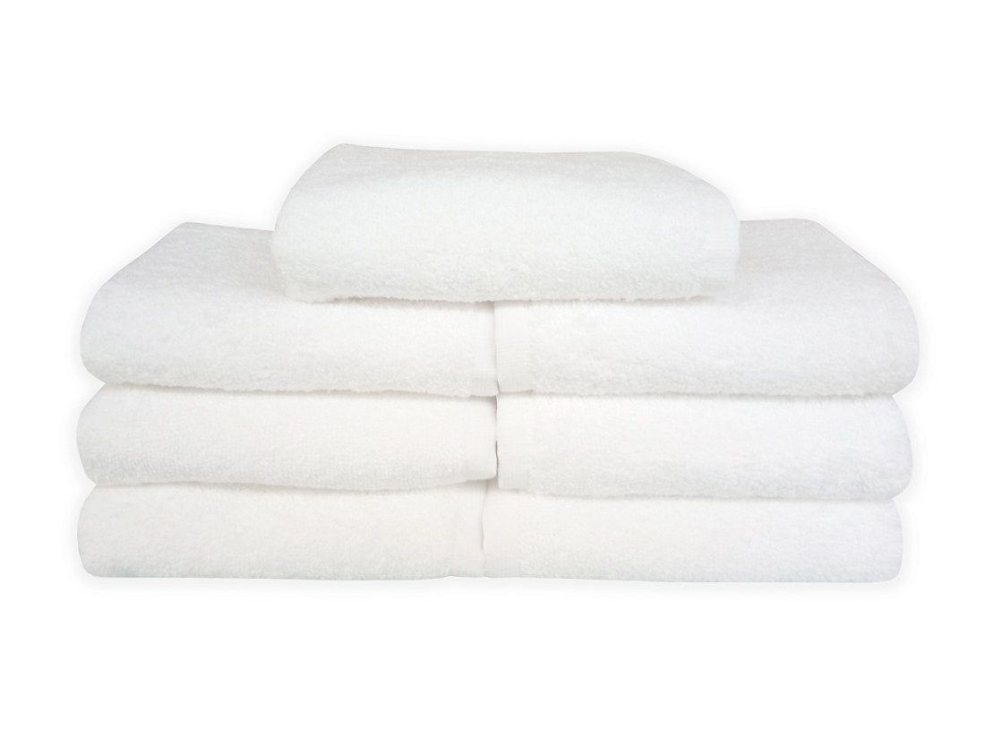 DIVINE OVERSEAS Premium STANO Hotel Quality Soft Cotton Hand Towels - 16" x 24" INCHES - Pack of 7 PCS - 550 GSM - White Color