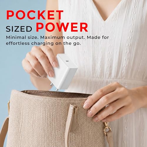 Image of MAK 33W Type C PD Fast Charger Adapter Compatible for Nothing Phone 2a Plus, Nothing Phone 2a, Nothing Phone 2, Nothing Phone 1 and CMF Phone 1, Super Fast USB C Wall Charger 3A White.