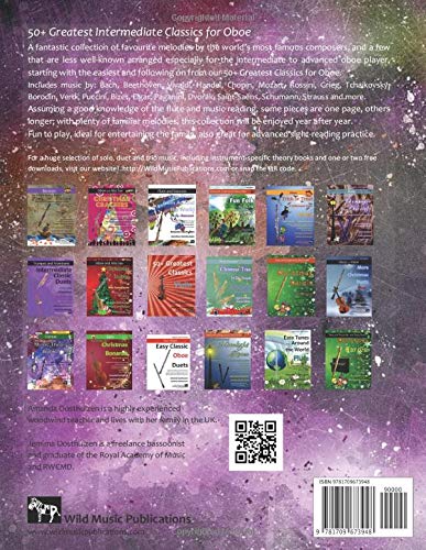 50+ Greatest Intermediate Classics for Oboe: Instantly recognisable tunes by the world's greatest composers arranged for the intermediate oboe player, starting with the easiest