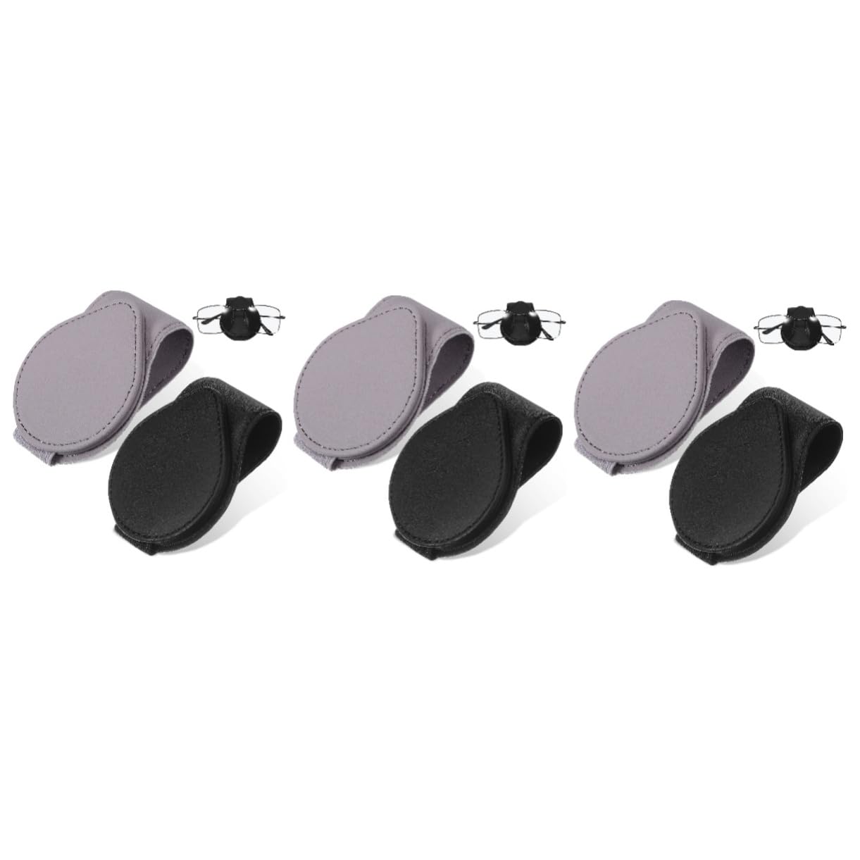 CALLARON 3 Sätze Fahrzeug-brillenrahmenhalter Auto-sonnenblenden-Clip Magnetischer Sonnenbrillenhalter Auto-innenausstattung Brillenrahmen 2 Stück * 3