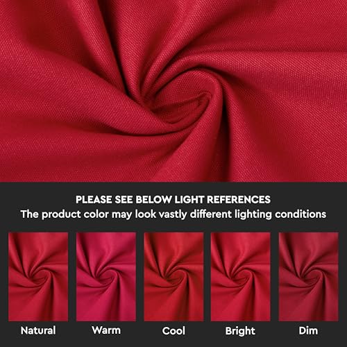 Image of Encasa XO Cotton Napkins for Dining Table | Set of 6, Size 50x50 cm | Machine Washable Reusable Table Napkin, Soft & Absorbent, Elegant Table Decor for Kitchen, Hotels, Party - Deep Red