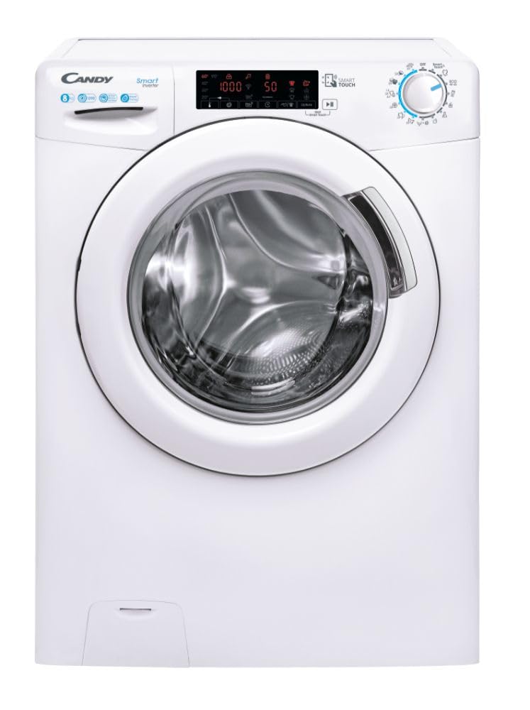 Lave-linge hublot pose libre CANDY CS 128TXME-S - 8 kg - Moteur Induction - Largeur 60 CM - 1200 trs/min - Blanc