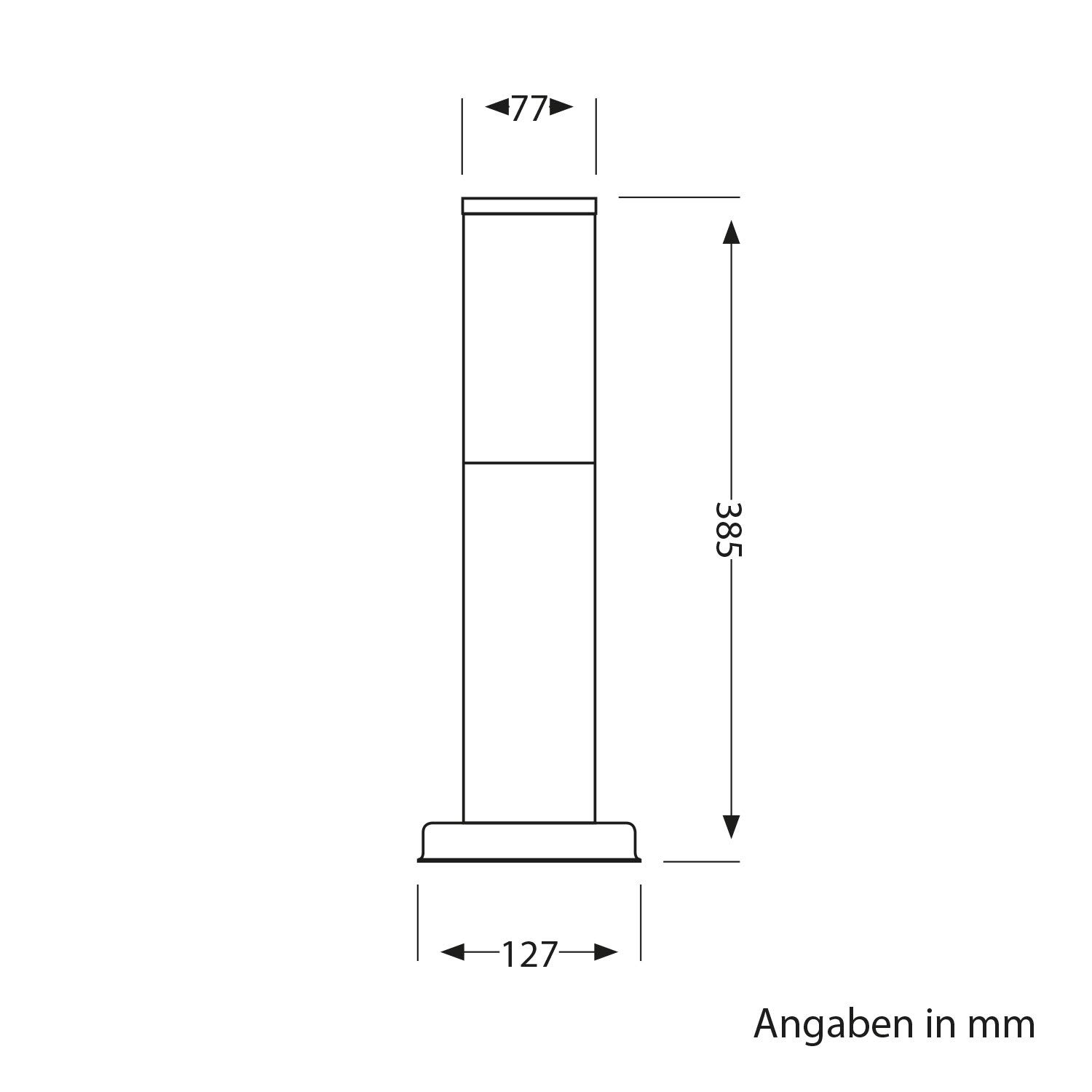 Luce Da Giardino PORU Per Esterni - IP44, 39 Cm, Nero, E27 Max 40W - Illuminazione Sentiero - Foto 11