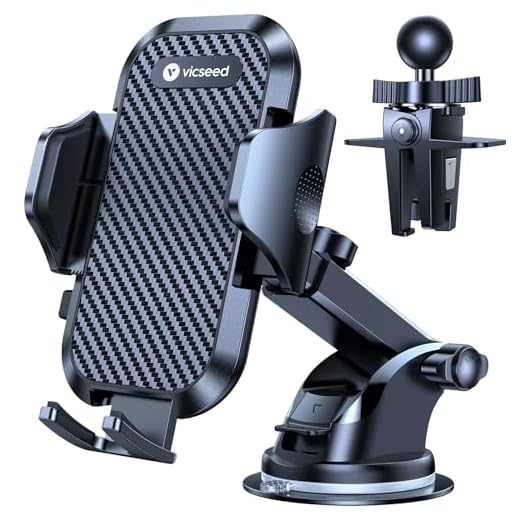 VICSEED Universal Car Phone Mount Car Phone Holder for Car Dashboard Windshield Air Vent Long Arm Strong Suction Cell Phone Car Mount Fit with iPhone SE 11 Pro X XS Max XR Galaxy S20 All Phones
