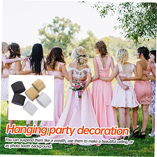 VILLCASE 9 Rolos rolo papel crepom serpentina papel crepom colorido papel crepom para fazer flores p