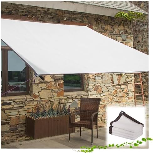 White Shade Netting for Plants 90% Sunblock Shade Cloth Breathable Anti-UV Mesh Tarp with Grommets Perfect for Garden Greenhouse Pergola 2×9m (6.6x29.5ft)