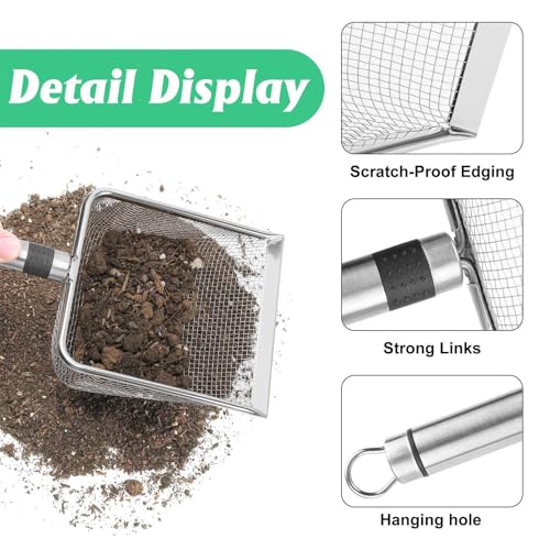 Tamis de sol en acier inoxydable durable avec grilles interchangeables
