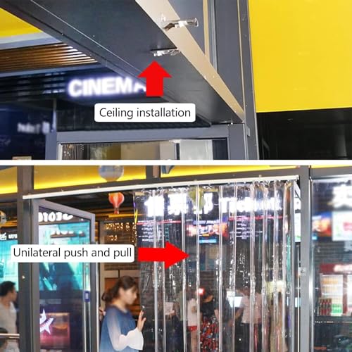 Clear PVC Strip Curtain Kit Ideal for Factory Chiller Butcher Pest Control Size 1.65X2.1M Transparent Door Curtain for Improved Visibility and Energy Efficiency - Image 2