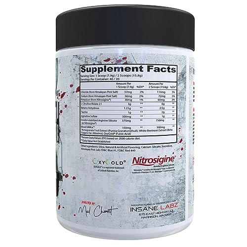 Image of Insane Labz Saw Bloodbath, Non-Stim Pump Pre Workout Powder with Nitrosigine­, OxyGold­, Agmatine Sulfate, L-Citrulline and Betainne Anhydrous, 40 Srvgs (Grape)