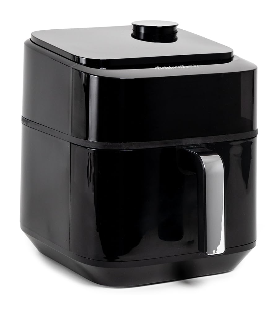 Frytkownica Melchioni Family z miękką parą, podwójna rezystancja, pojemność 6,5 l, cyfrowy wyświetlacz i 8 zaprogramowanych programów, cicha, regulowana temperatura 80-200°C, timer 60 min,