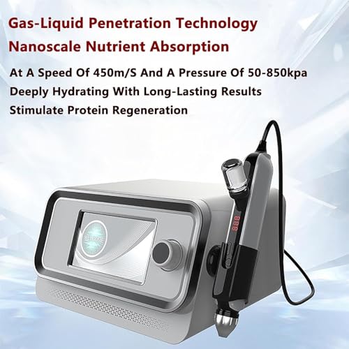 ERICAT Hydrogen Oxygen Facial Beauty Device, Oxygen Facial Skin Machine with Probe, 50-850kpa Pressure Injection and 450 M/s Speed, Accurate Testing and Effectively Improves Skin Sagging, for Salon - Image 5