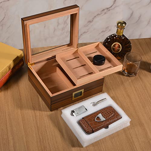 Zigarren Humidor Aus Zedernholz - Elegante Aufbewahrung Mit Hygrometer