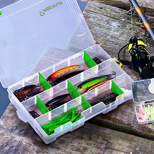 Piscifun Fishing Tackle Boxes, Tackle Trays with Waterproof Labels and Removable Dividers, 3700 BPA-Free Plastic Clear Fishing Storage Organizer Boxes for Lures, 4 Packs - Thumbnail 7