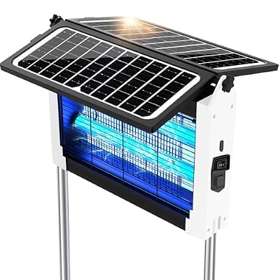 Jinyeda Solar Bug Zapper, 4500V Mosquito Zapper Waterproof for Patio