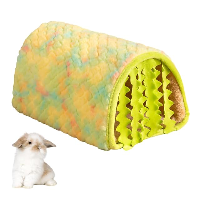 DONGKER Cama para cobayas, Suave Refugio de Peluche para Conejos, cojín extraíble y Lavable