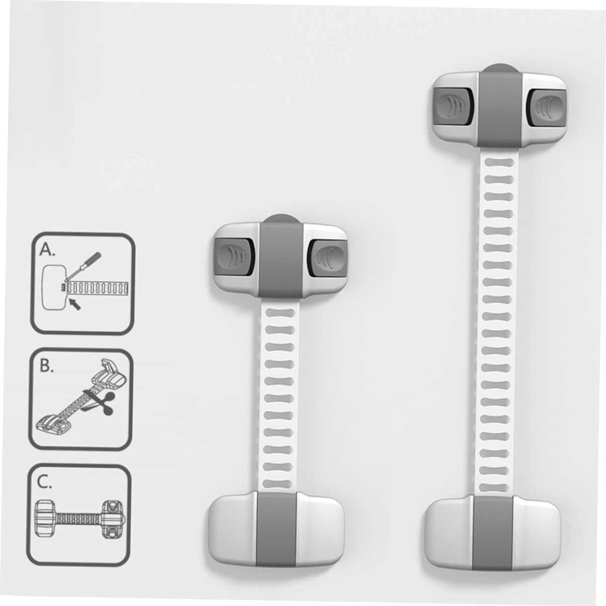 NOLITOY Cerradura de Seguridad Protección Infantil Segura para Niños Multifunción en Abs Plástico 8 Piezas en Forma de Galleta para Puertas de Electrodomésticos y Frigorífico