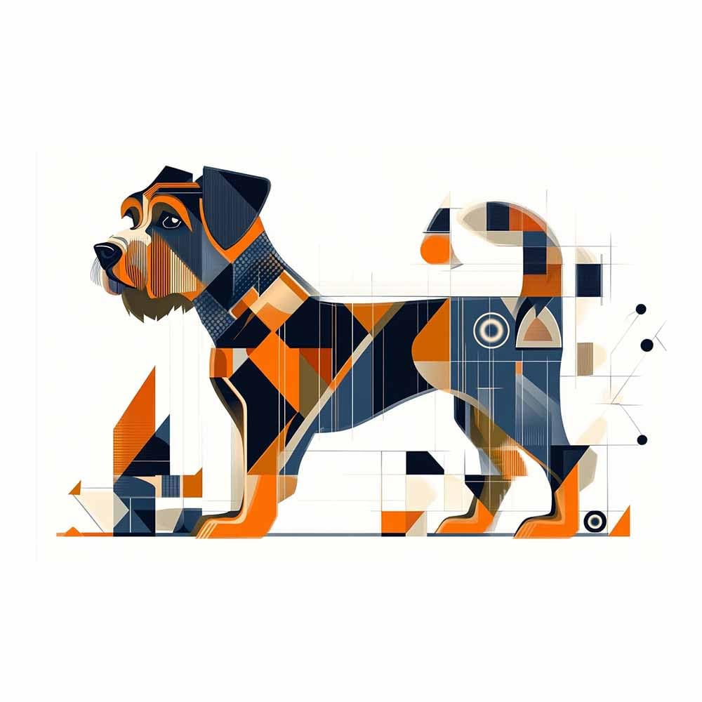 JOSUE Animals Wall Art Canvas Prints Geometric Tree Abstract Pictures for Living Room Home Wall Decoration(Orange 118)-70x100cm Unframed
