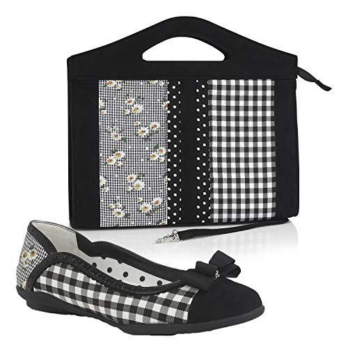 Ballerines Lizzie Ruby Shoo noir 34 et sac Limoges assorti pour femme