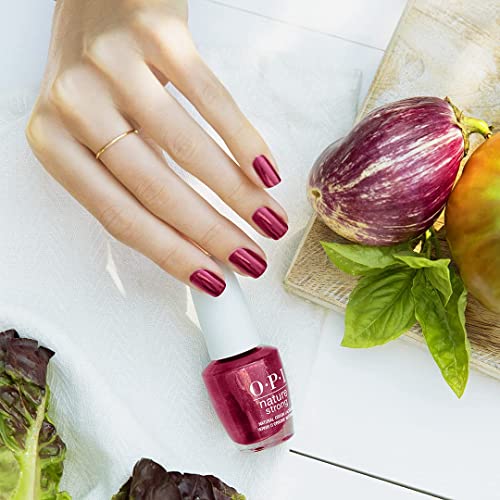 Opi Nature Strong Vegan Nail Polish, Raisin Your Voice, Red Nail Polish, Natural Origin, Cruelty-Free Nail Lacquer, 0.5 Fl Oz. #TOP5