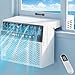 AKIRES U-Shaped Window Air Conditioner, 10,000BTU Air Conditioner Window Unit, Cools up to 450 Sq. Ft, Window AC with Cool, Fan, Dry, Sleep, Energy Saver, and Auto,6 Modes,24H Timer,Home,Office White