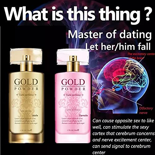Wolfgrod Roy Pheromone Body Flirting Perfume, 50Ml Gold Powder Taste Perfume, Aromatherapy Glittering Perfume, Pheromone Perfume For Men, Pheromone Perfume Spray For Women To Attract Men (Female) #TOP2