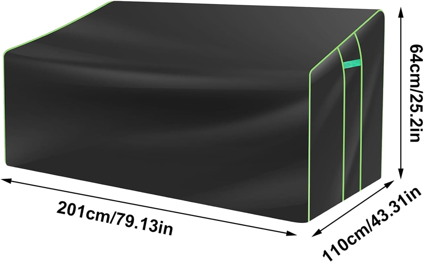 Genérico Outdoor Lovesat Cover: Patio Lovesing Cover, Patio Bench Cover, 2 Seater Weatherproof Protector for Garden