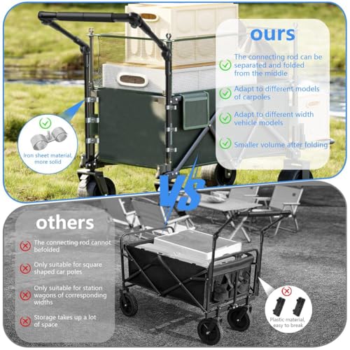 Attachement de wagon réglable multi-angle pour poussette et chariot de transport - 5