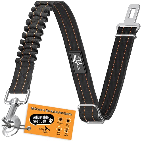 Active Pets Dog Seatbelt, Adjustable Safety Dog Seat Car Harness, Dog Seat Belt for Pets – Durable Dog Seatbelts for Cars – Dog Car Seat Belt for Dogs, Dog seat Belts for Large Dogs, Medium, & Small