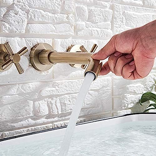 Mélangeur d'évier de salle de bains avec bec rotatif et commande d'eau précise - 7