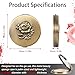 Fashion Creative Luxury Metal Beauty Sponge Case, Rose Gold Pattern, 7 cm Compact Mirror Case with Puff, Travel Makeup Powder Holder (Bronze)