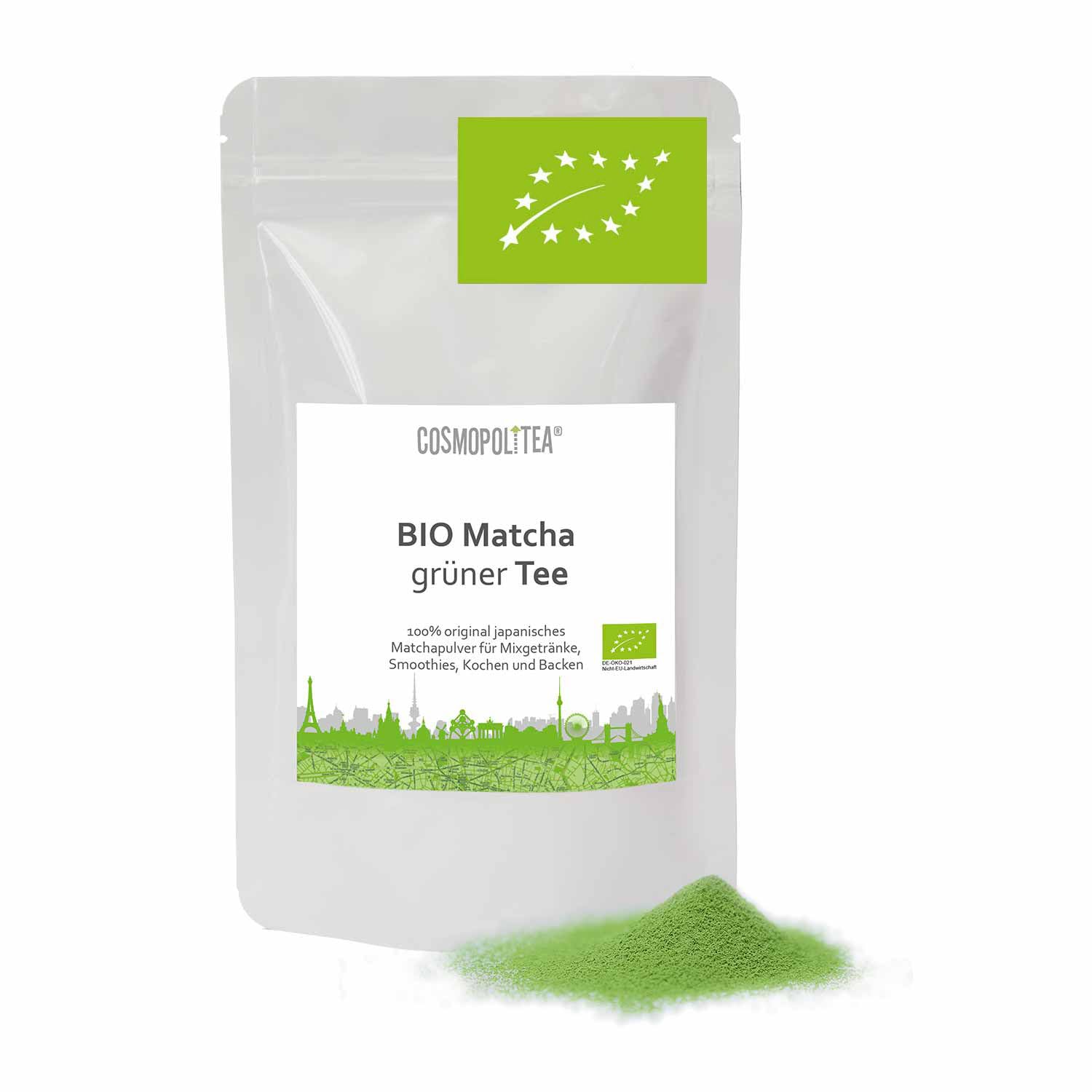 BIO Matcha Tee Pulver aus Japan | vollmundig kräftig | Grüntee-Pulver fein...