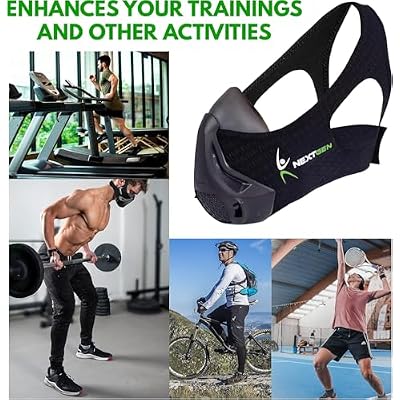 NEXTGEN Workout Altitude Mask for Men & Women, 24-Level Resistance Breathing Trainer for Cardio, Running & Gym Workouts, 8 Filters, Cleaning Spray, Cloth, Case