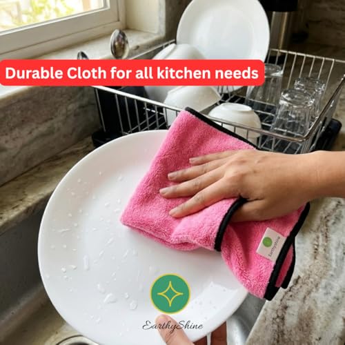 Image of Microfiber Cloths for Home Cleaning - Thick, Reusable & Lint-Free | for Kitchen, Dusting, Glass, Furniture & Other Surfaces (600 GSM, 40X40cm Pack of 3)